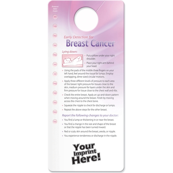 Shower Card - Early Detection for Breast / Testicular Cancer.... from ASI 54100 Fields Manufacturing Inc / Better Life Line