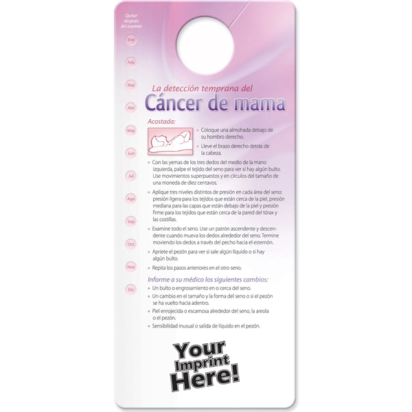 Shower Card - Early Detection for Breast / Testicular Cancer.... from ASI 54100 Fields Manufacturing Inc / Better Life Line
