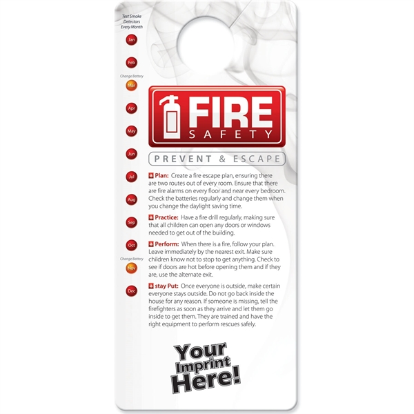 Hang Tag - Fire Safety... from ASI 54100 Fields Manufacturing Inc / Better Life Line