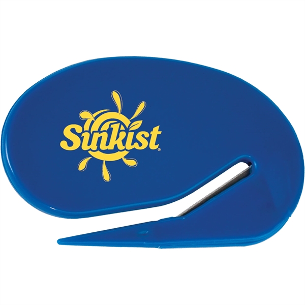 Letter opener measuring 2 7/8" x 1 7/8" in blue or... from ASI 54100 Fields Manufacturing Inc / TargetLine®
