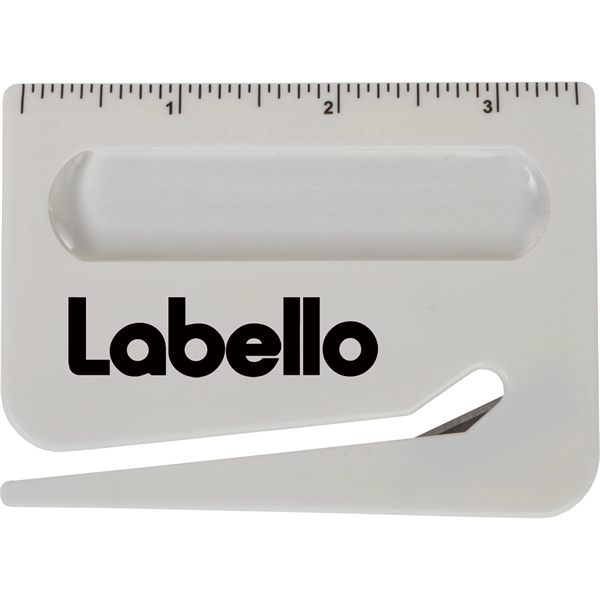 Letter opener measuring 3 3/4" x 2 3/4" in white or... from ASI 54100 Fields Manufacturing Inc / TargetLine®