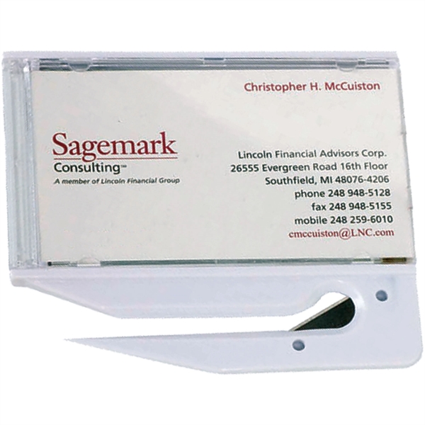 Letter opener measuring 3 7/8" x 3 3/8" in white or... from ASI 54100 Fields Manufacturing Inc / TargetLine®