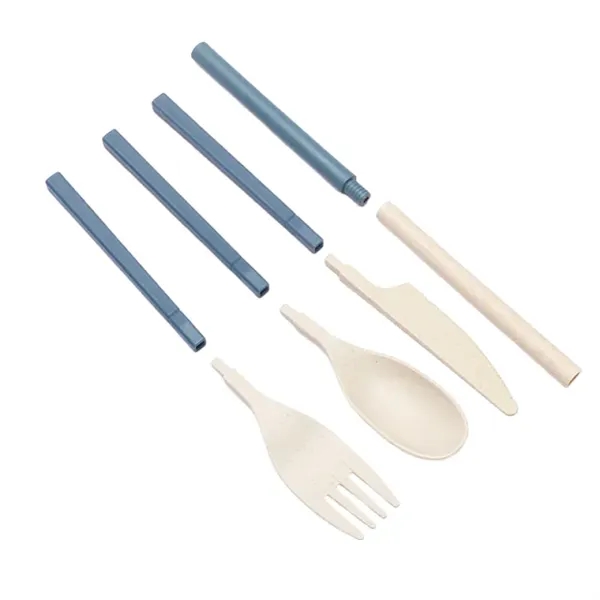 This reusable wheat straw utensil set with a portable case is... from ASI 98766 Yanlee Trading Co Ltd