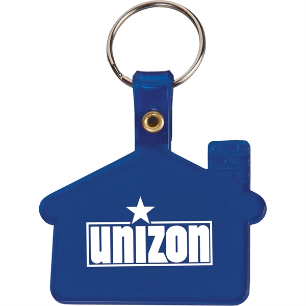 PVC plastic key tag in the shape of a house available... from ASI 54100 Fields Manufacturing Inc / TargetLine®