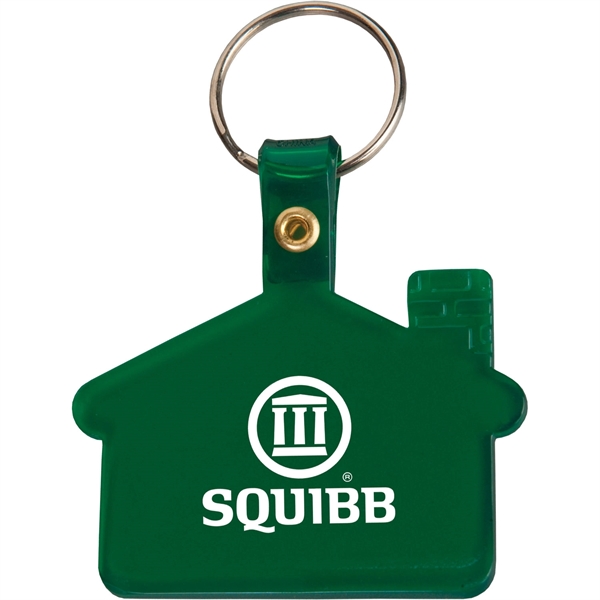 PVC plastic key tag in the shape of a house available... from ASI 54100 Fields Manufacturing Inc / TargetLine®