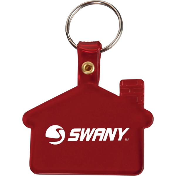 PVC plastic key tag in the shape of a house available... from ASI 54100 Fields Manufacturing Inc / TargetLine®