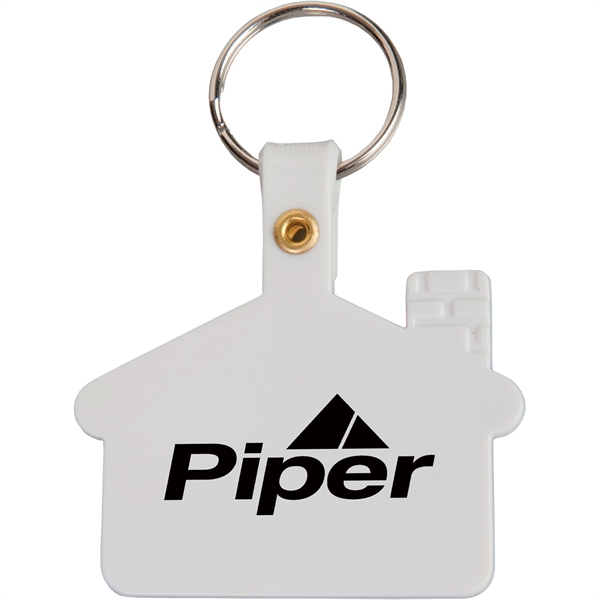 PVC plastic key tag in the shape of a house available... from ASI 54100 Fields Manufacturing Inc / TargetLine®