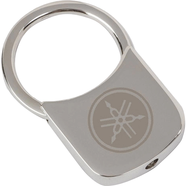 Metal key tag with a shiny nickel finish and pull-apart design.... from ASI 54100 Fields Manufacturing Inc / TargetLine®