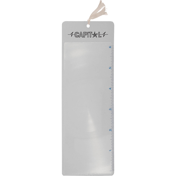 Pocket book sheet magnifier with a 6" standard ruler, a colored... from ASI 54100 Fields Manufacturing Inc / TargetLine®