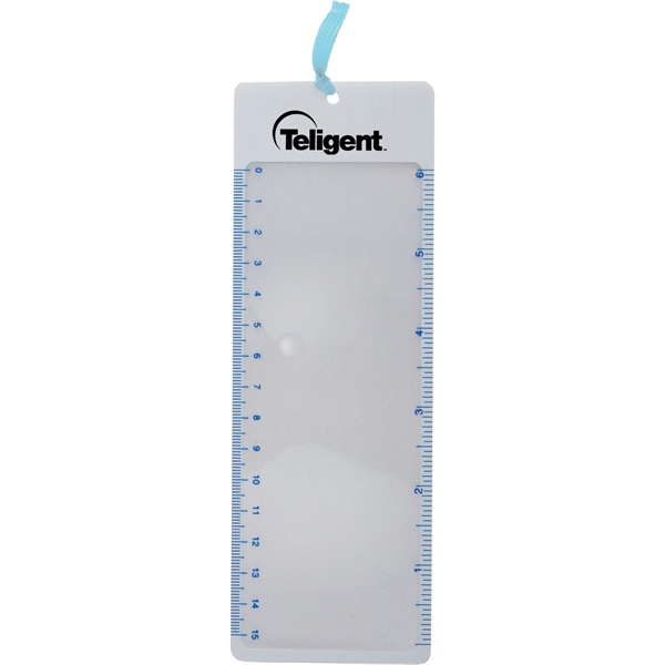 Pocket book sheet magnifier with a 6" standard ruler, a colored... from ASI 54100 Fields Manufacturing Inc / TargetLine®