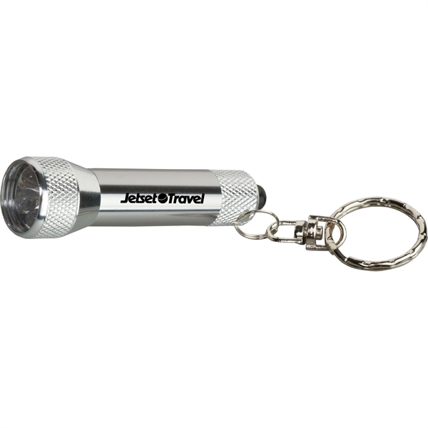 Metal flashlight with key tag.... from ASI 54100 Fields Manufacturing Inc / TargetLine®