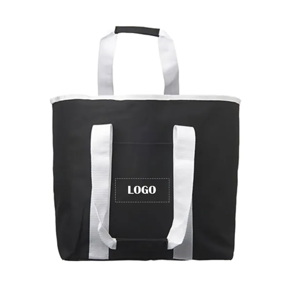 Large polyester tote bag with 1 color silkscreen imprint on 1... from ASI 37218 Athena Promo (tm)