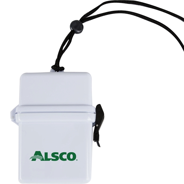 Plastic container with a rope containing a first aid kit featuring... from ASI 54100 Fields Manufacturing Inc / TargetLine®