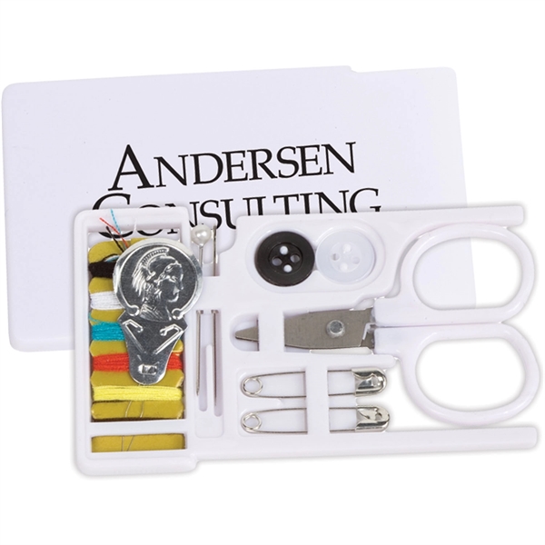 Mini sewing kit with thread, scissors, a threader, needle, straight pin,... from ASI 54100 Fields Manufacturing Inc / TargetLine®