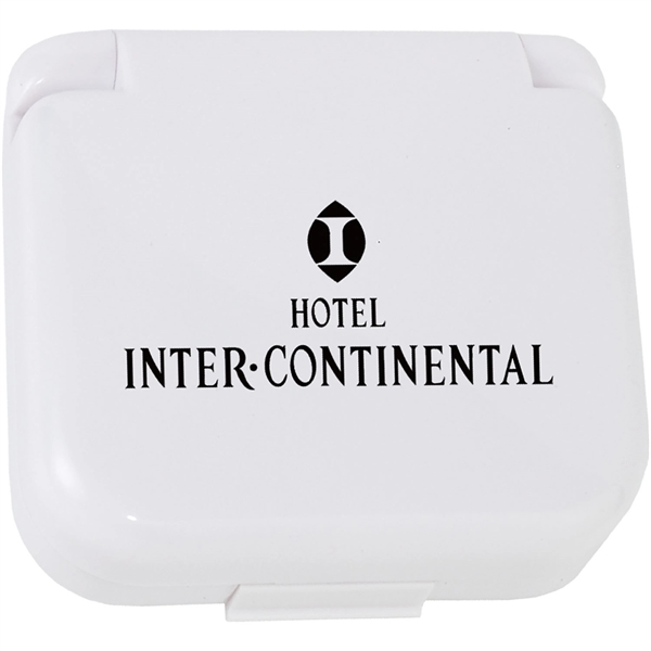 Sewing kit in a square shape featuring scissors, needle threader, tweezers,... from ASI 54100 Fields Manufacturing Inc / TargetLine®