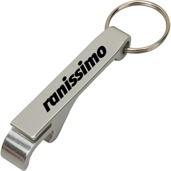 Classic bottle opener key tag made of metal and available in... from ASI 54100 Fields Manufacturing Inc / TargetLine®