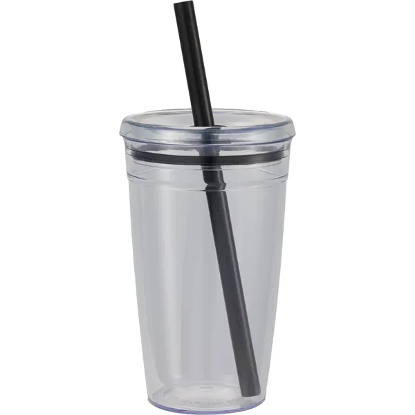 Anna Recycled Acrylic Tumbler w/ Straw 15oz... from ASI 66887 PCNA / Bullet