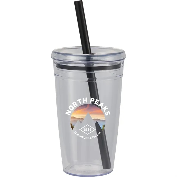 Anna Recycled Acrylic Tumbler w/ Straw 15oz... from ASI 66887 PCNA / Bullet