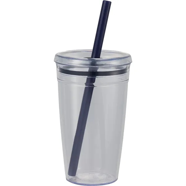 Anna Recycled Acrylic Tumbler w/ Straw 15oz... from ASI 66887 PCNA / Bullet