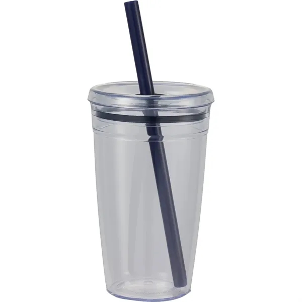 Anna Recycled Acrylic Tumbler w/ Straw 15oz... from ASI 66887 PCNA / Bullet