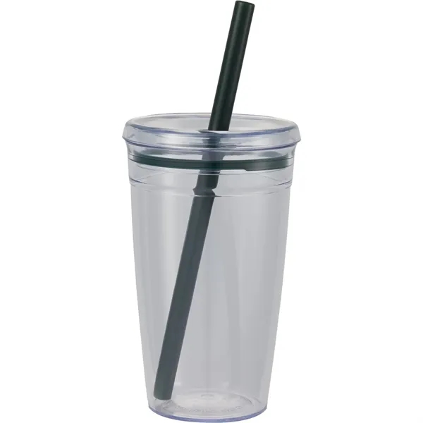 Anna Recycled Acrylic Tumbler w/ Straw 15oz... from ASI 66887 PCNA / Bullet