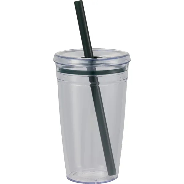 Anna Recycled Acrylic Tumbler w/ Straw 15oz... from ASI 66887 PCNA / Bullet