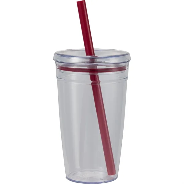 Anna Recycled Acrylic Tumbler w/ Straw 15oz... from ASI 66887 PCNA / Bullet