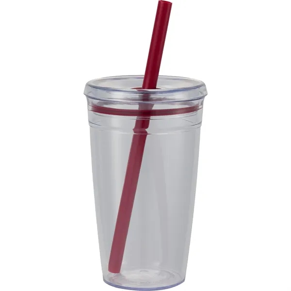 Anna Recycled Acrylic Tumbler w/ Straw 15oz... from ASI 66887 PCNA / Bullet