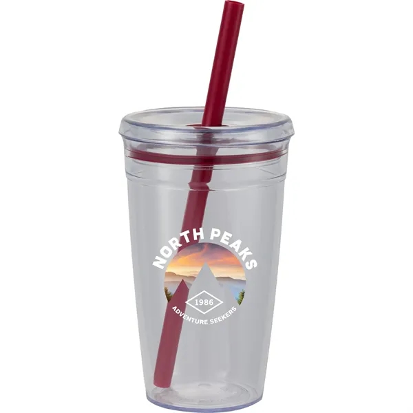 Anna Recycled Acrylic Tumbler w/ Straw 15oz... from ASI 66887 PCNA / Bullet