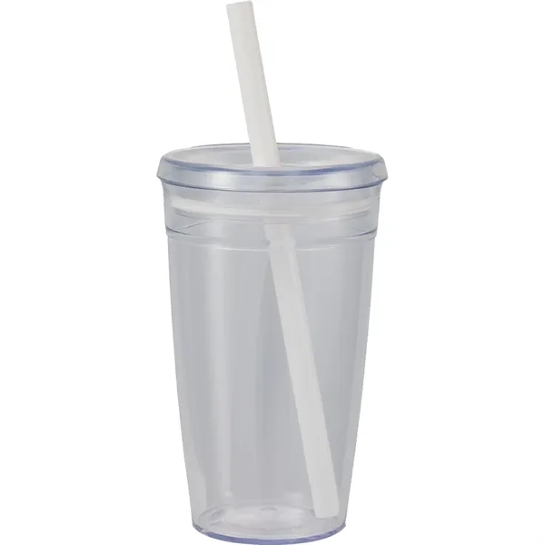 Anna Recycled Acrylic Tumbler w/ Straw 15oz... from ASI 66887 PCNA / Bullet