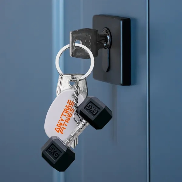 Dumbbell shaped keychain.... from ASI 52710 Lincoln Line