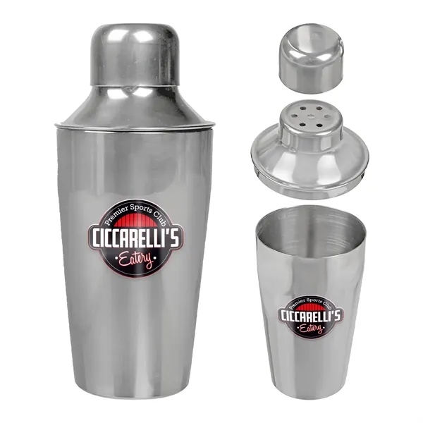 10oz shaker with a jigger cap and a built-in strainer.... from ASI 52710 Lincoln Line