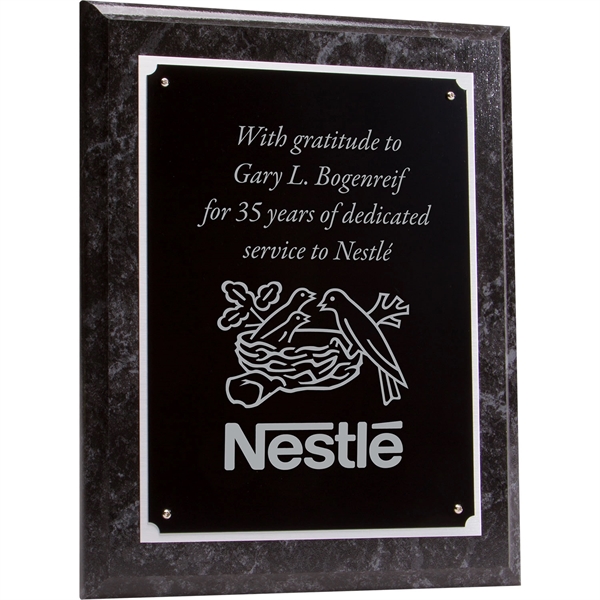 Wood plaque with black marble finish.... from ASI 54100 Fields Manufacturing Inc / Professional Gallery
