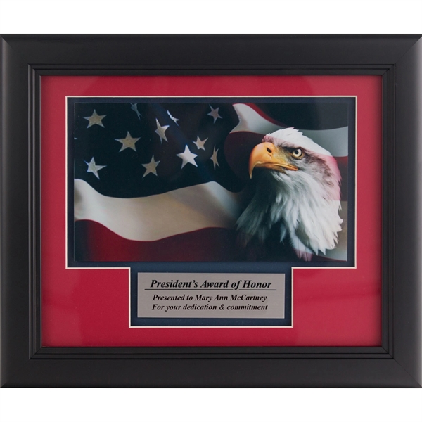 Wood framed aware with full color sublimated Eagle.... from ASI 54100 Fields Manufacturing Inc / Professional Gallery