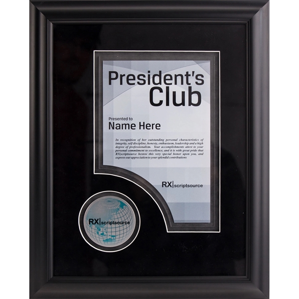 Black sloped wood frame award.... from ASI 54100 Fields Manufacturing Inc / Professional Gallery