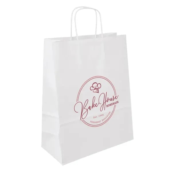 White Twisted Handle Bag With One Color Printing... from ASI 45795 Colorguppy Printing