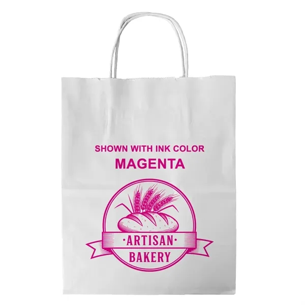 White Twisted Handle Bag With One Color Printing... from ASI 45795 Colorguppy Printing
