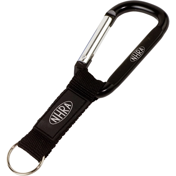 Carabiner made of 8 mm metal with a strap featuring a... from ASI 54100 Fields Manufacturing Inc / TargetLine®