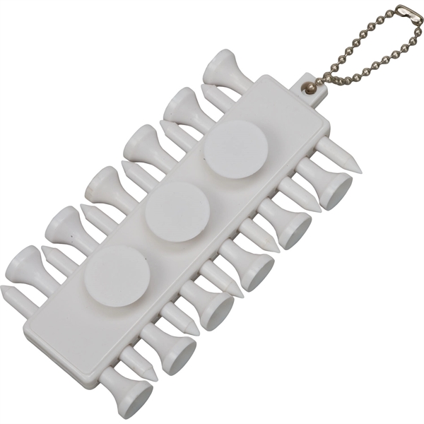 Set of twelve golf tees and three ball markers with a... from ASI 54100 Fields Manufacturing Inc / TargetLine®