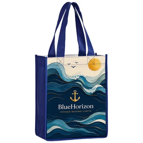 Square laminated gift tote with full color imprint, ideal for promotional... from ASI 67557 LimeLight Ent / Limelight USA