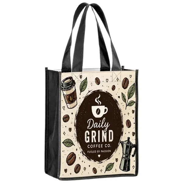 Square laminated gift tote with full color imprint, ideal for promotional... from ASI 67557 LimeLight Ent / Limelight USA