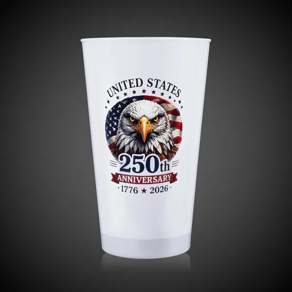 Item #PAT511EA USA 250th Anniversary Blue LED 16 oz. Cup
