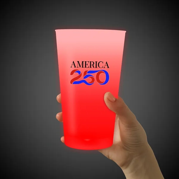 Item #PAT512FEA USA 250 Red LED 16 oz. Cup