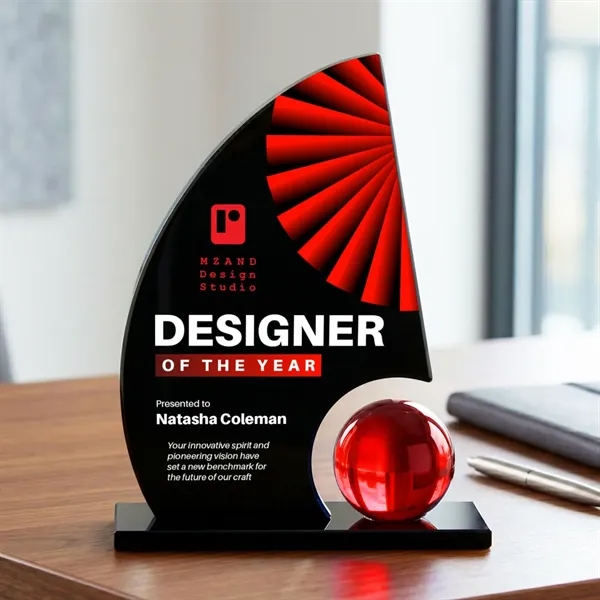 Item #AWARD AWKV8643 Ravenna VividPrint™ Award - Black