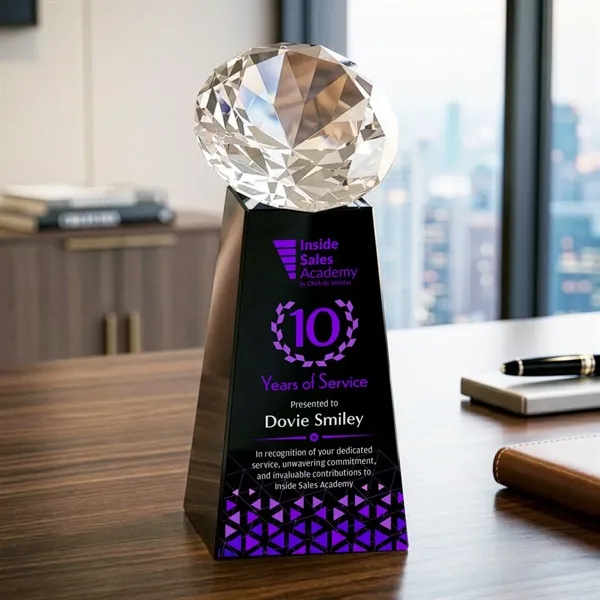 Item #AWARD OPV2466 Novita VividPrint™ Award - Black/Diamond