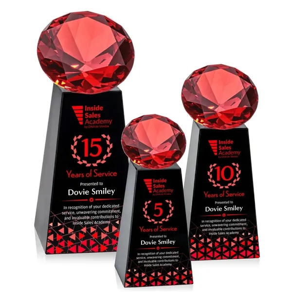 Item #OPV2466-R Novita VividPrint™ Award - Black/Ruby