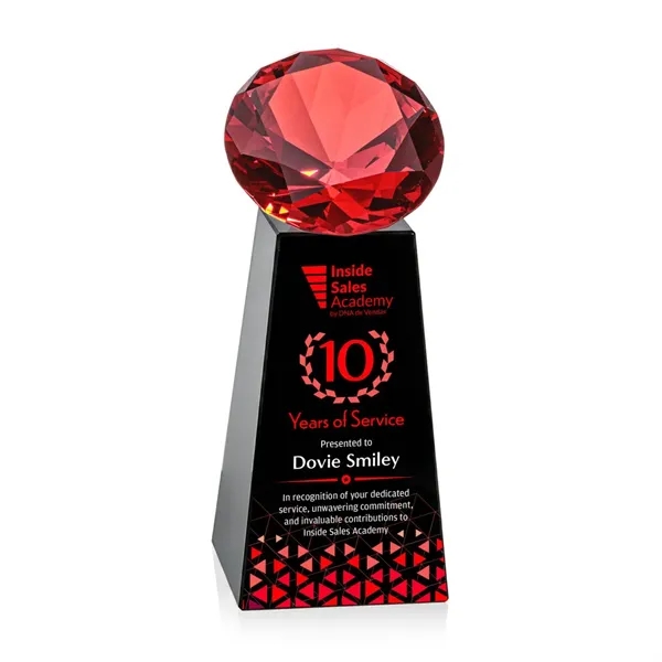 Item #OPV2466-R Novita VividPrint™ Award - Black/Ruby