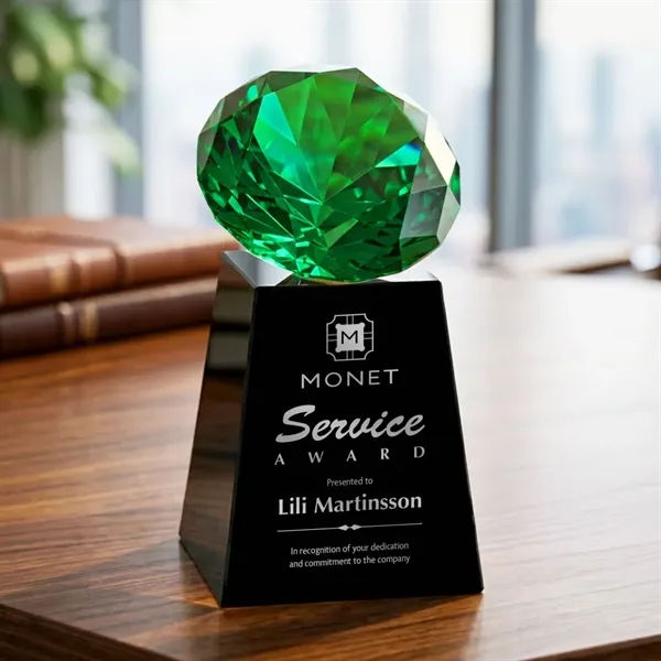 Item #OPT238-EK Celestina Award - Black/Emerald