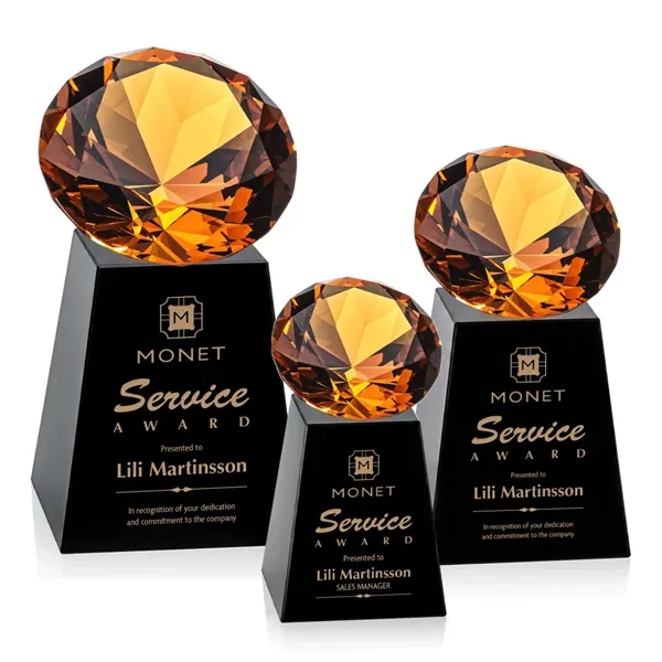 Item #OPT238-AK Celestina Award - Black/Amber