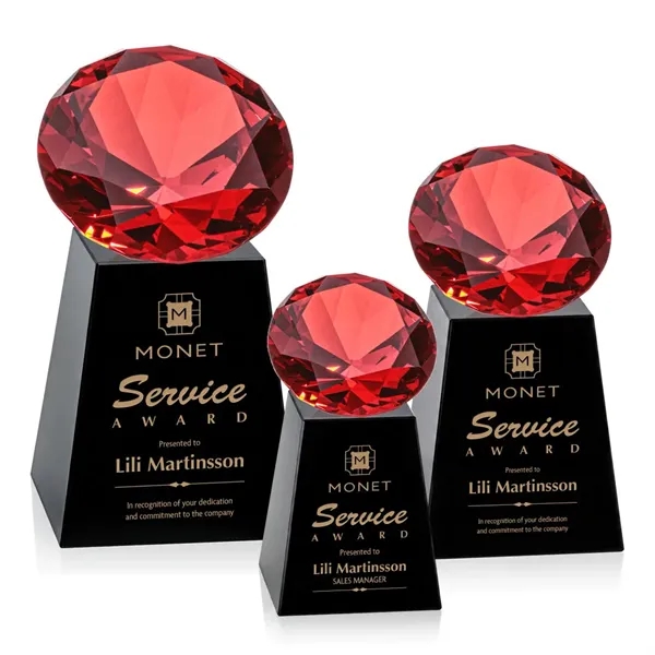 Item #OPT238-RK Celestina Award - Black/Ruby